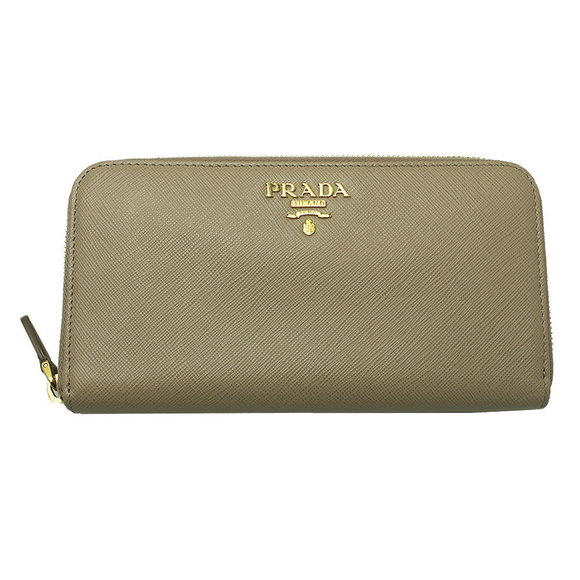 Prada Pink Wallet SAFFIANO Leather Zip Long Beige - Picture 1 of 4